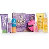 W7 Beauty Blast Skincare Secrets Set - Complete Full Size Skincare Routine with Day Cream, Serum, Cleansers, Toner Mist, Eye Cream and Makeup Remover Pad