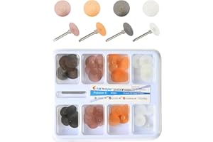 KOUYOT Dental Polishing Discs Dentistry Disc Assorted Kit Polisher Supplies with Stem Mandrel Accessories for Polishing and Contouring 4 Colors 3 Sizes（40Pcs）
