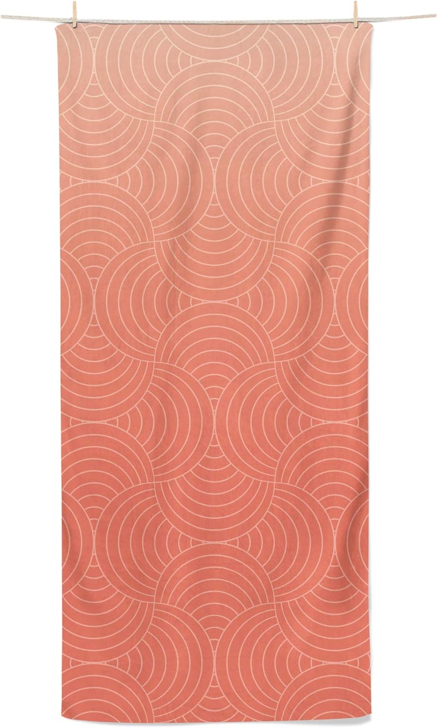 Easthills Outdoors Microfiber Beach Towel - Fast Drying Towel for Camping, Travel and Swimming - Lightweight, Quick Dry and Absorbent (Swirl Coral Orange, Large 30" x 60"): Home & Kitchen
