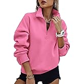 PRETTYGARDEN Womens Half Zip Oversized Sweatshirts Fleece Hoodies 2026 Trendy Long Sleeve Pullover Tops Y2k Spring Outfits