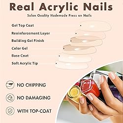 Wine Red Press on Nails Almond Shaped 48Pcs Neutral