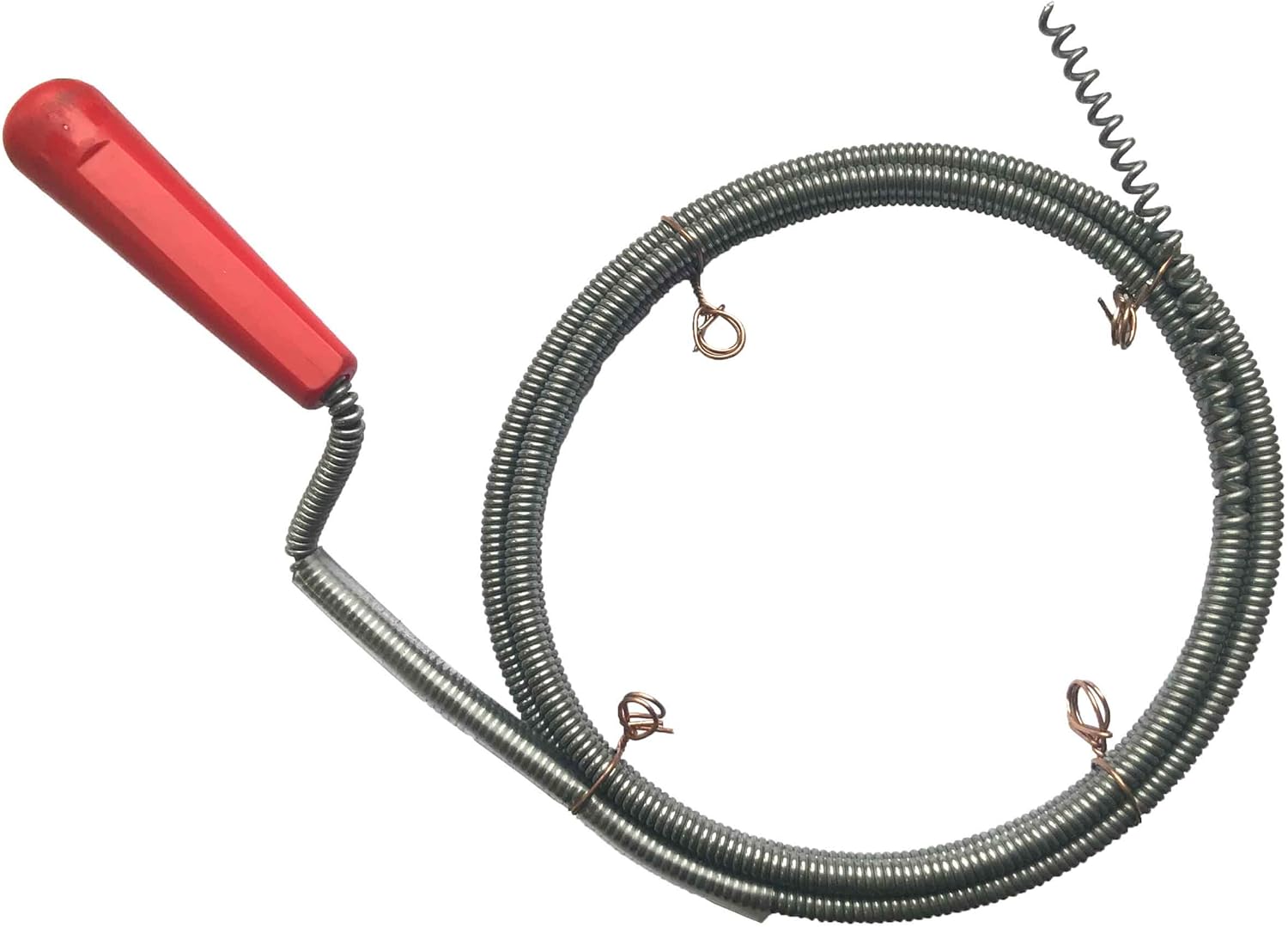 Rohrreinigungsspirale O 6mm X 1 5m Mit Bohrspitze Extra Dunne Abflussspirale Amazon De Baumarkt