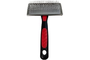 Ryan's Pet Supplies Paw Brothers Soft Flat Slicker Brush for Dogs, Grooming Brush Small and Medium Dogs, Coated Tips, Gentle on Skin, Maximum Coverage, Medium