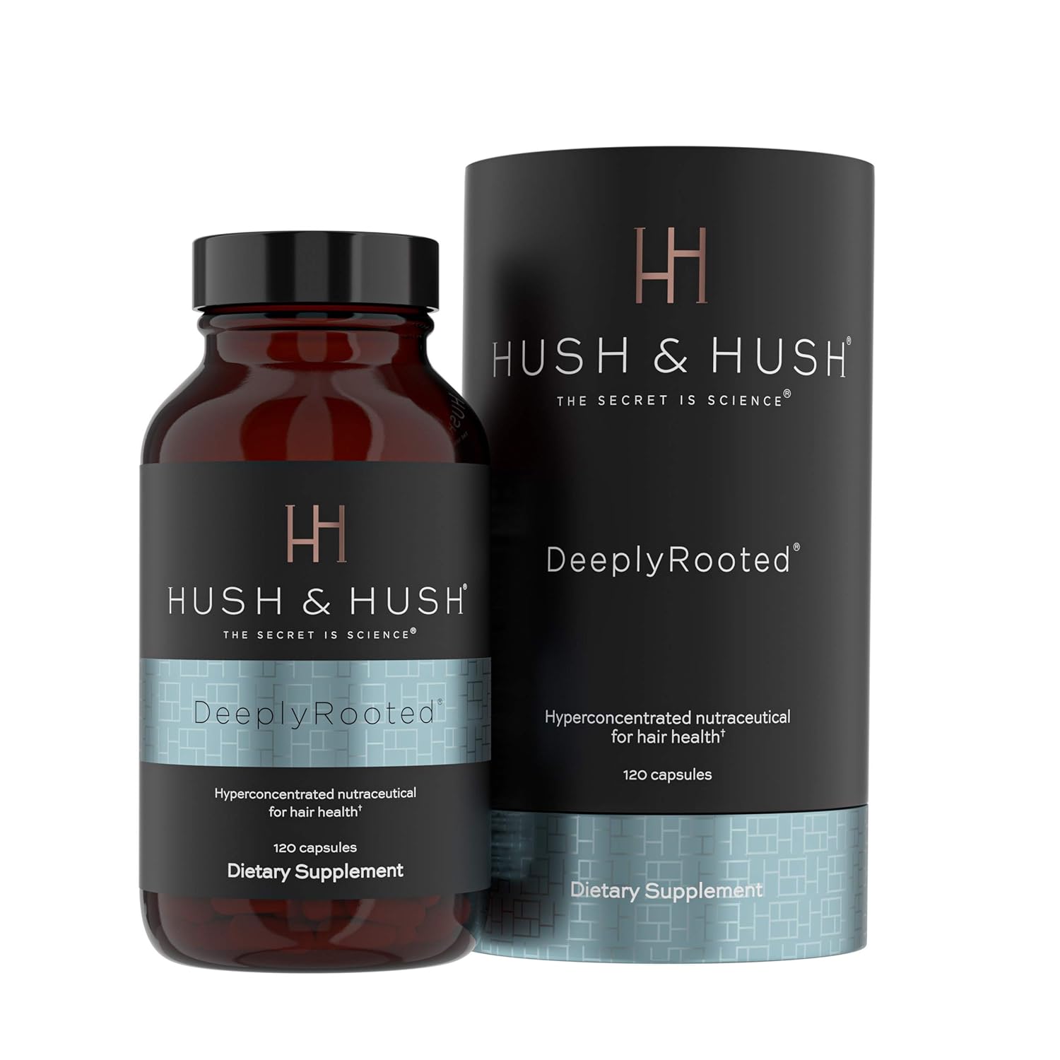 Amazon Com Hush Hush Deeplyrooted Hair Supplement For Stronger Healthier Hair Collagen Hair Growth Pills For Men Women Biotin For Hair Loss Hair Care For Thinning Hair
