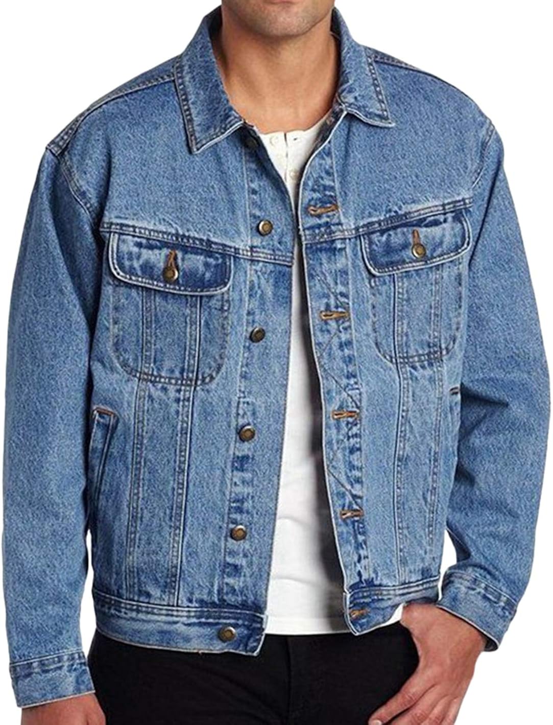 mens short sleeve denim jacket