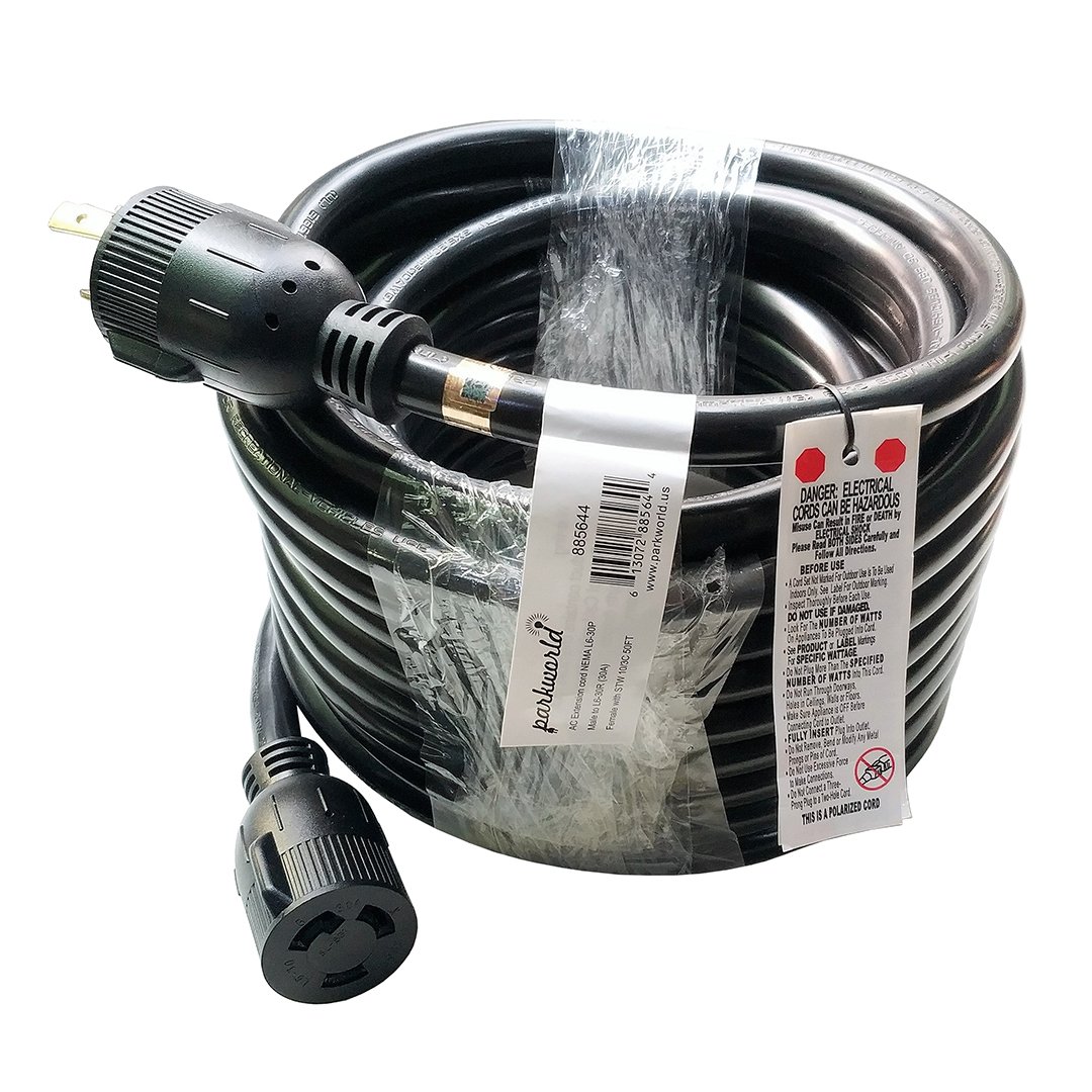 Parkworld 885644 NEMA L630 Extension Cord, Locking 3Prong, 30 AMP