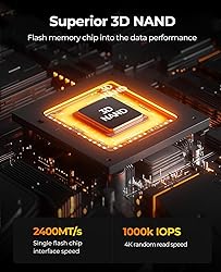 ORICO 512GB NVMe SSD PCIe 4.0- Up to 7000MB/s, M.2