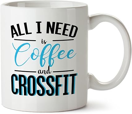 Alles Wat Ik Nodig Heb Is Koffie En Crossfit Mok Fitness Sportschool Workout Keramische Beker Prime Amazon Nl