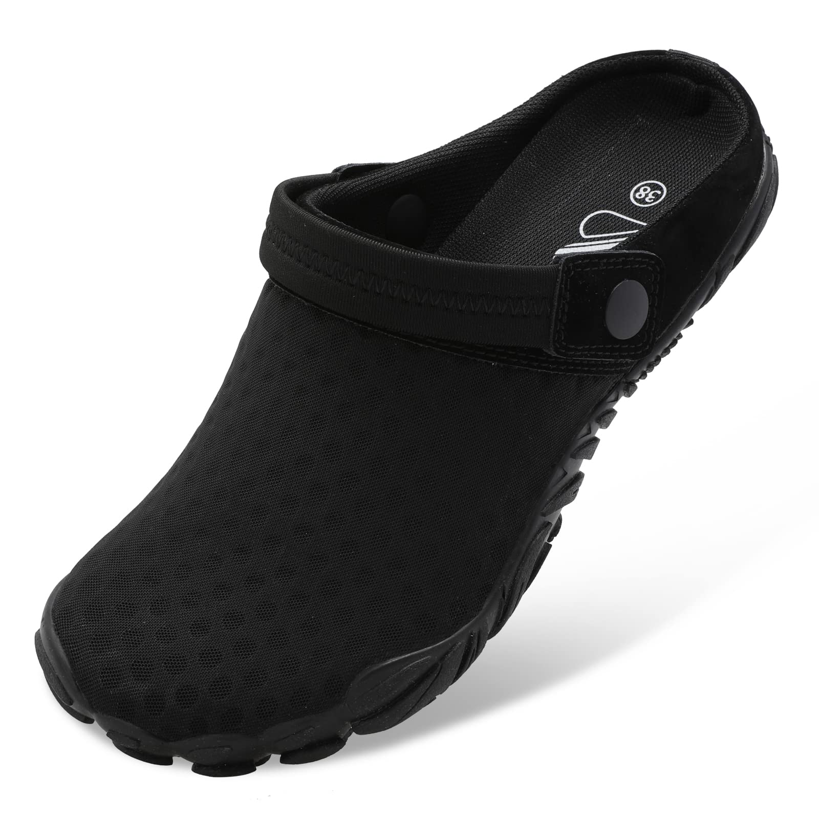 Photo 1 of (used)(see images) Besroad Mens Womens Beach Quick Drying Water Shoes Fashion Sneakers Slip on Walking Hiking Sports Sandals Black 12 Women/11 Men