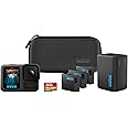 GoPro HERO13 Black Extended Power Bundle - Includes Dual Battery Charger, 3 Enduro Batteries, 64GB microSD Card, Curved Adhes