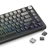 Hkfos Gradient Side Print Keycaps Grey, Double Shot
