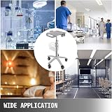 VEVOR Adjustable Height Lab Medical Cart Rolling Trolley w/ Basket 33lbs view 7