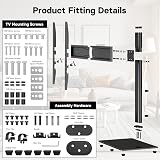 BONTEC Universal Table Top TV Stand 32-65 in VESA 600x400 Tempered Glass Base view 6