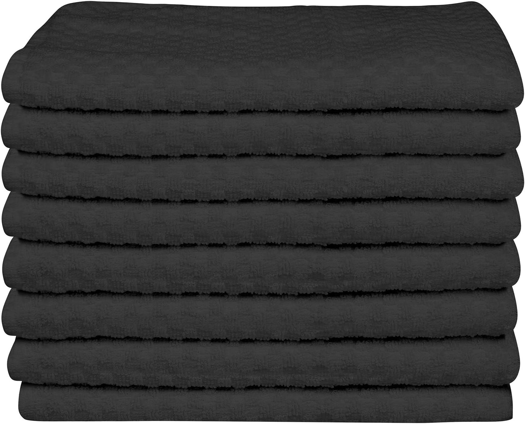 DG CollectionsTerry Dish Towels, 100% Cotton Kitchen Towels, Set of 8 (15x25 inch) Hand Towels - 400 GSM, Absorbent Terry Cloth Dish Towels for Kitchen, Soft Tea Towels - Grey Color