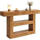 TrennndFurniChoiis 55&rdquo; Entryway Table Thick Console Table Entry Table 3Tier | Farmhouse Narrow Sofa Table Behind Couch Skinny Console Tables for Entryway Entrance Foyer Entry Way Wall Hall Hallway Table