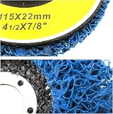 BURNTOP 6Pcs 115mm Strip Discs Paint Removal Wheel for Angle Grinder Blue view 2