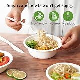 Ask Packaging 50 Pack Bagasse Bowls 240ml 8oz Disposable Compostable view 6