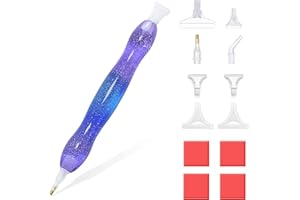 RECORDARME Resin Diamond Painting Pen, Glitter Diamond Art Drill Pen with Diamond Painting Tools and Accessories, Ergonomic Diamond Drill Pen Comfort Grip(Mix Purple)