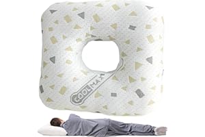 Ear Piercing Pillow - Memory Foam Sleeping Cushion, Piercing Pillow for Side Sleepers, Memory Foam Support Cushion | 11.02x11