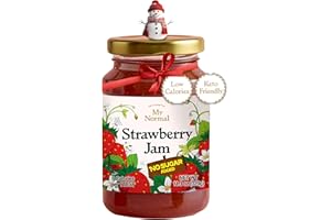 My Normal No Sugar Strawberry Jam Diabetic-Friendly, Strawberry 50% Fruit Jelly with Allulose, Keto & Zero Sugar Jam - Only 4 Ingredients, No Artificial Additives (320g, 11.28 oz)