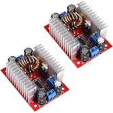 XIITIA 2pcs DC 400W 15A Step-up Boost Converter Constant Current Power Supply LED Driver DC8.5V-50V to DC10V-60V Voltage Charger Step Up Module for Electric Equipment