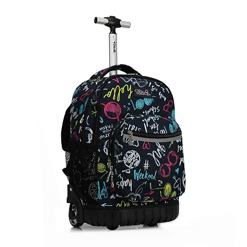 Tilami Rolling Backpack 19 inch Wheeled Boys Girls Travel School