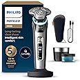 Philips Norelco Shaver i9000 Prestige, Wet & Dry Electric Shaver, Dark Slate Nova, SenseIQ Technology, Triple Lift & Cut System, 360 Rotating Dual SteelPrecision Blades, Charging Stand, XP9204/85