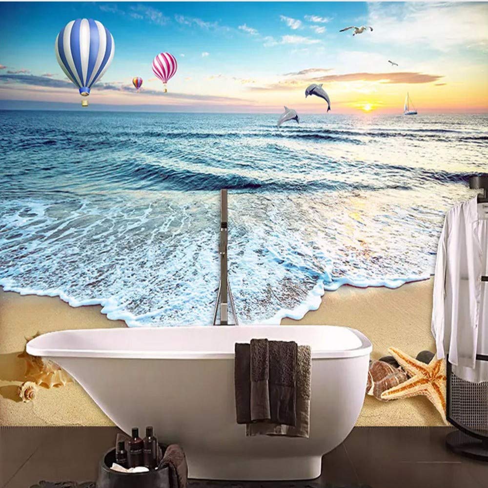 Yologg Personnalise Mur Papier Peint 3d Plage Bord De Mer Paysage