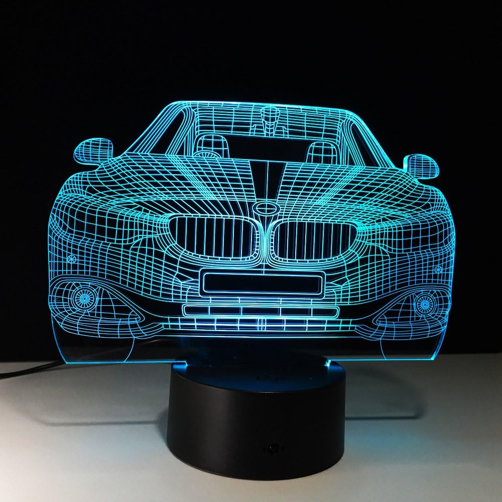 JIAEN Led Night Light Desk 3D USB Touch Switch Colorful Sport Patterns Acrylic Table Lamp Bar Art Decorative