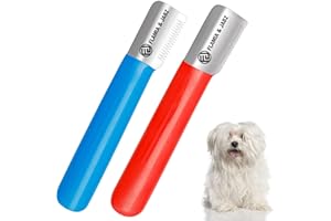 FLAMIA & JABZ Stripping Knife for Dogs, Right Handed, Stainless Steel with Plastic Grip (2 Piece Pack)