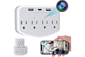 DAIFAC HD 1080P Outlet Camera Wireless Cameras Mini Small Nanny Cam Indoor Camera for Home Security Wall Charger WiFi Camera