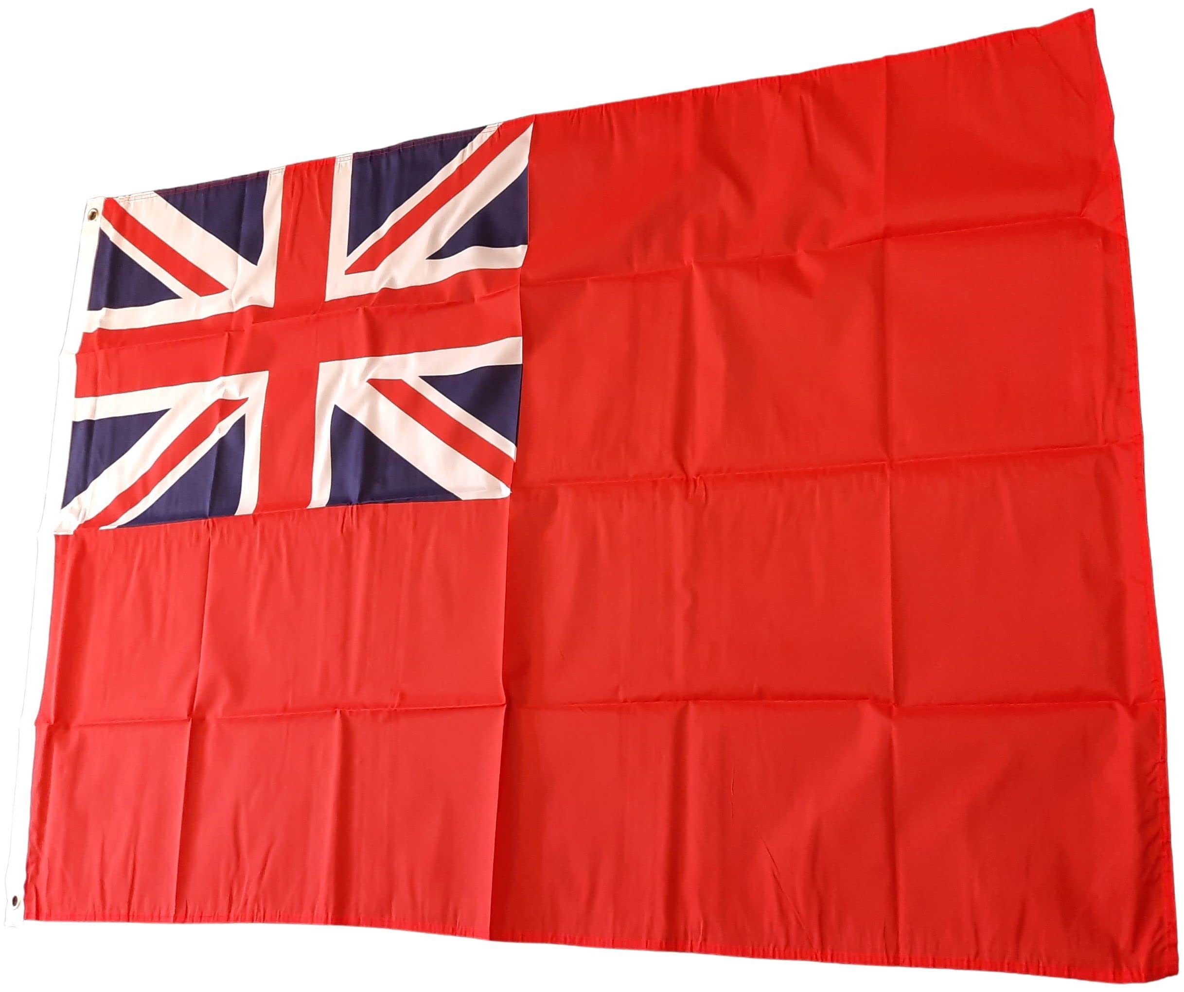 NWFlags Red Ensign Flag 3ft x 2ft 75d Premium Polyester Suitable For Flagpoles | Strong Polyester 3x2 foot material Red Duster flag with Eyelets