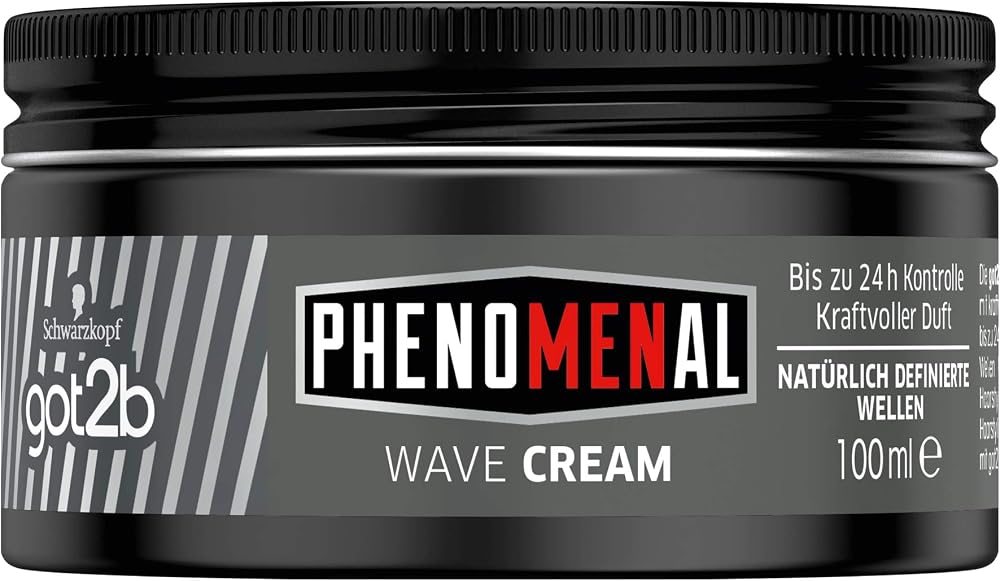 got2b Phenomenal Wave Cream 100ml Men's Hair Styling Natural Waves Long Lasting