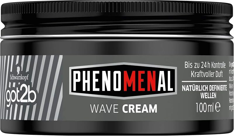 got2b Phenomenal Wave Cream 100ml Men's Hair Styling Natural Waves Long Lasting
