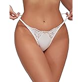 Nolrahiur G String Thongs for Women Stretchy Lace Satin Cheeky Underwear T-back Sexy Panties XS-4XL