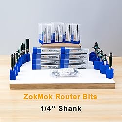 ZOKMOK Pattern Router Bits Set, 1/4'' Shank Carbide