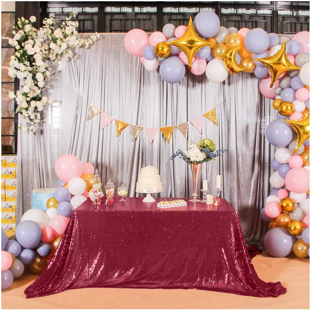 Best table cloth burgundy rectangle