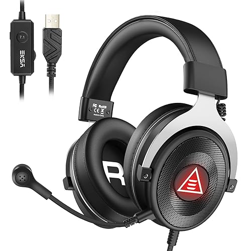 EKSA USB Gaming Headset PC Headset with Noise Canceling