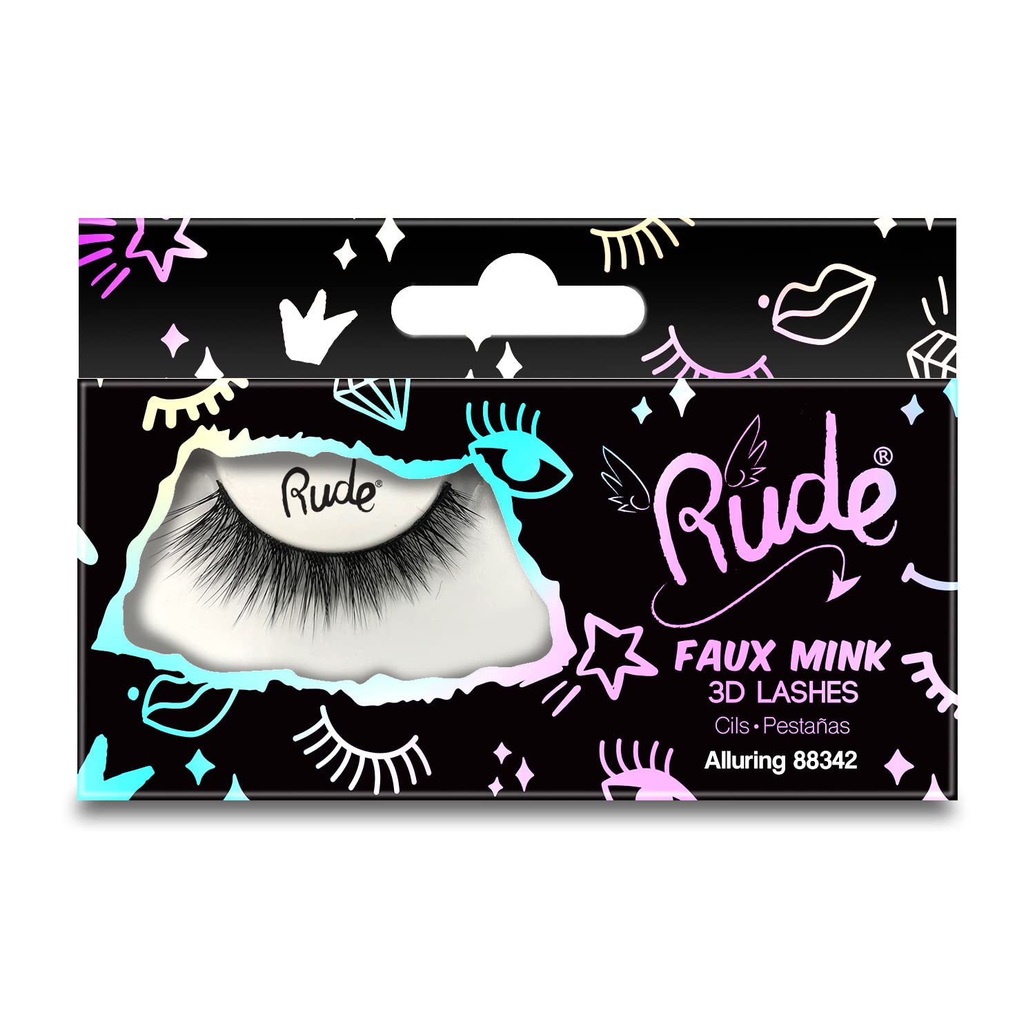Rude Cosmetics Essential Faux Mink 3D Lashes - Alluring For Women 1 Pc Pair