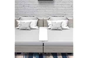 LIMTHE Bed Bridge Twin to King Converter |Two Twin mattresses Connector| Split King Gap Filler for Adjustable Bed| Non-Slip | Washable Cover | 75"X10"
