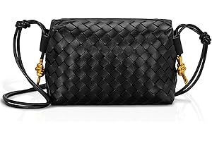 GASSDA Crossbody Bags for Women, Woven Small Purses Shuoulder Bag for Women Leather Handbags Purses for Women