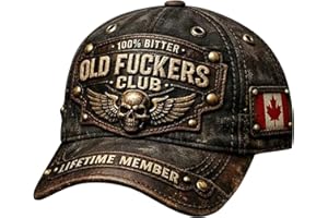 Paber Funny Old Fuckers Club Hat Vintage Baseball Cap, Adjustable Distressed Funny Hat for Men, Retro Style 100% Bitter Lifet
