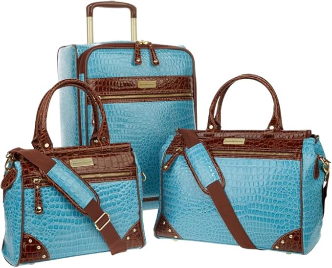 Samantha Brown 3Piece Classic Luggage Set Aqua