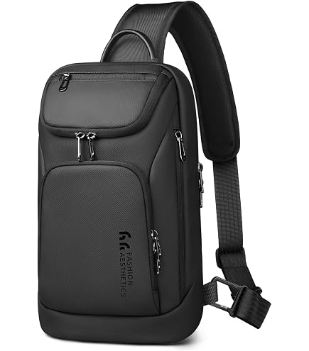 HIGH FIT 5L Sling Bag Crossbody Backpack Compact EDC Daypack for Men Minimalist Chest Shoulder bag 11 inch iPad Pro M4/ iPad Air M2 : Electronics