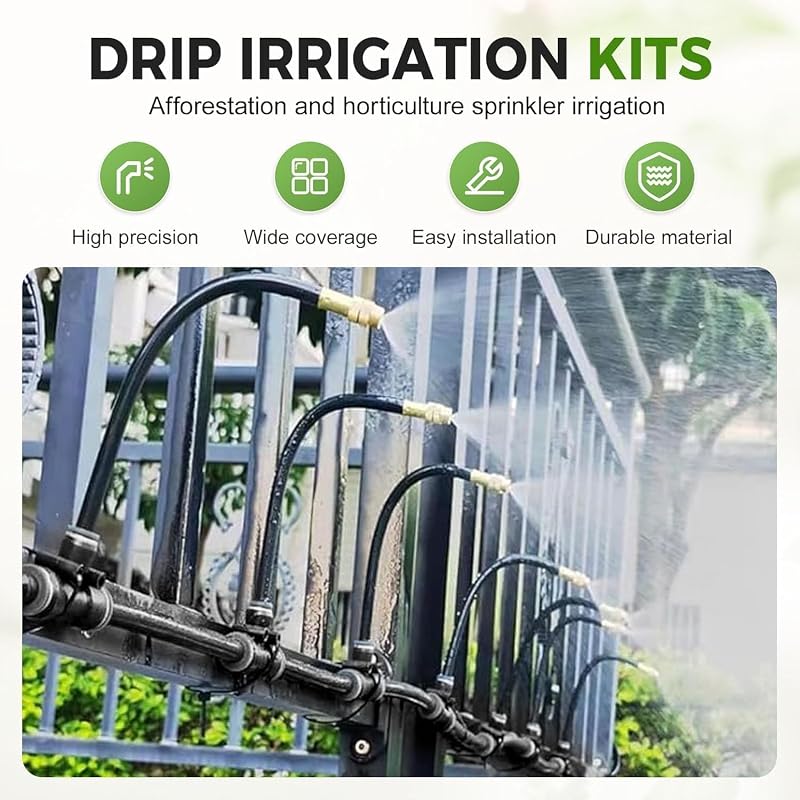 Einstellbares Gartenbewässerungssystem Set - 2025 Neues Bewässerungssystem mit flexibler Düse für Outdoor-Pflanzen, Rasen und Garten (15m)