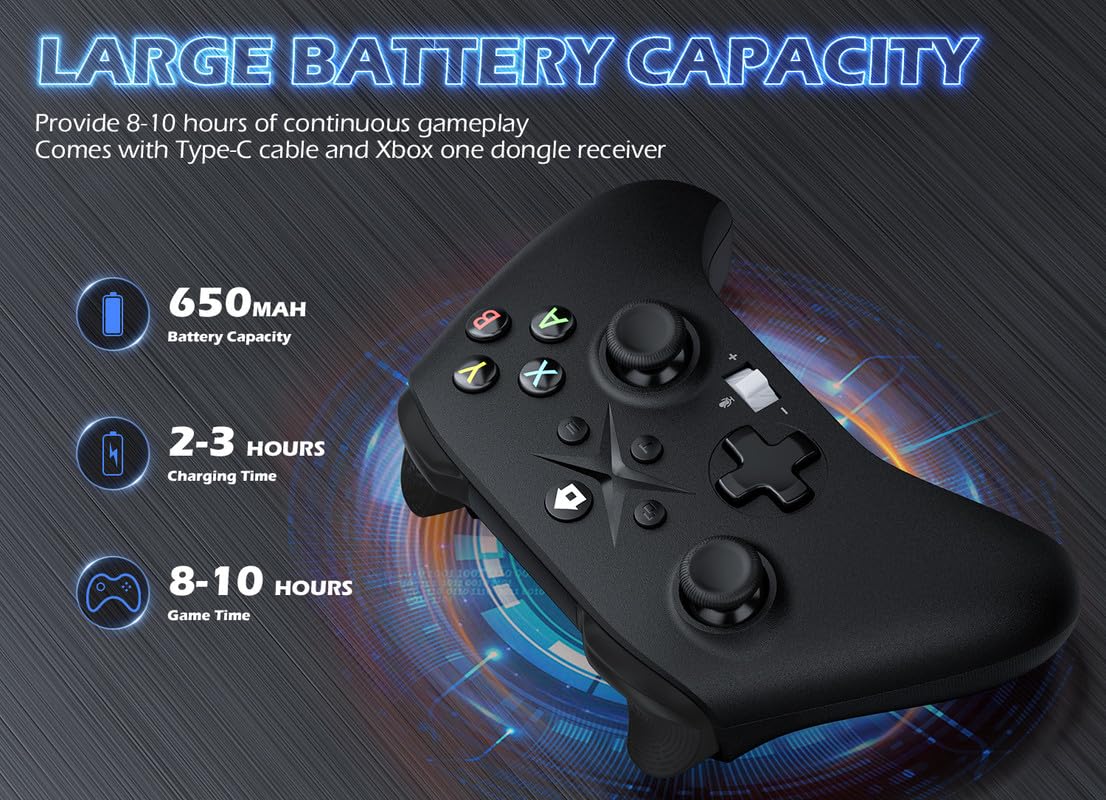 Gamrombo 2 Pack Wireless for Xbox Controller Series X|S, One & Windows 10/11, PC Steam Games, Built-in Audio Jack & Volume Button/Turbo/Macro/Dual Vibration, with 2.4GHz Adapter - Need to upgrade