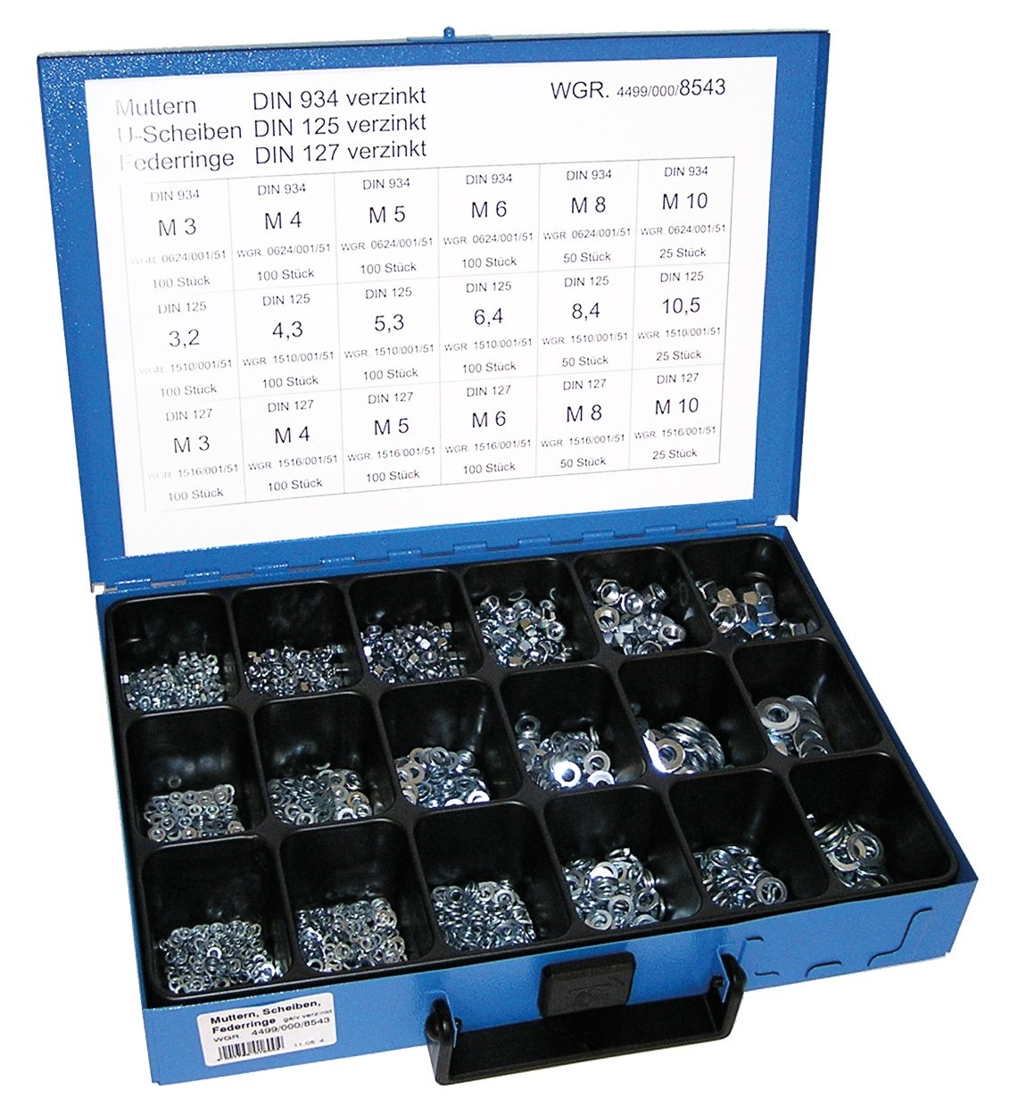 Dresselhaus 8543 Set of Nuts Split Washers and Washers Galvanised