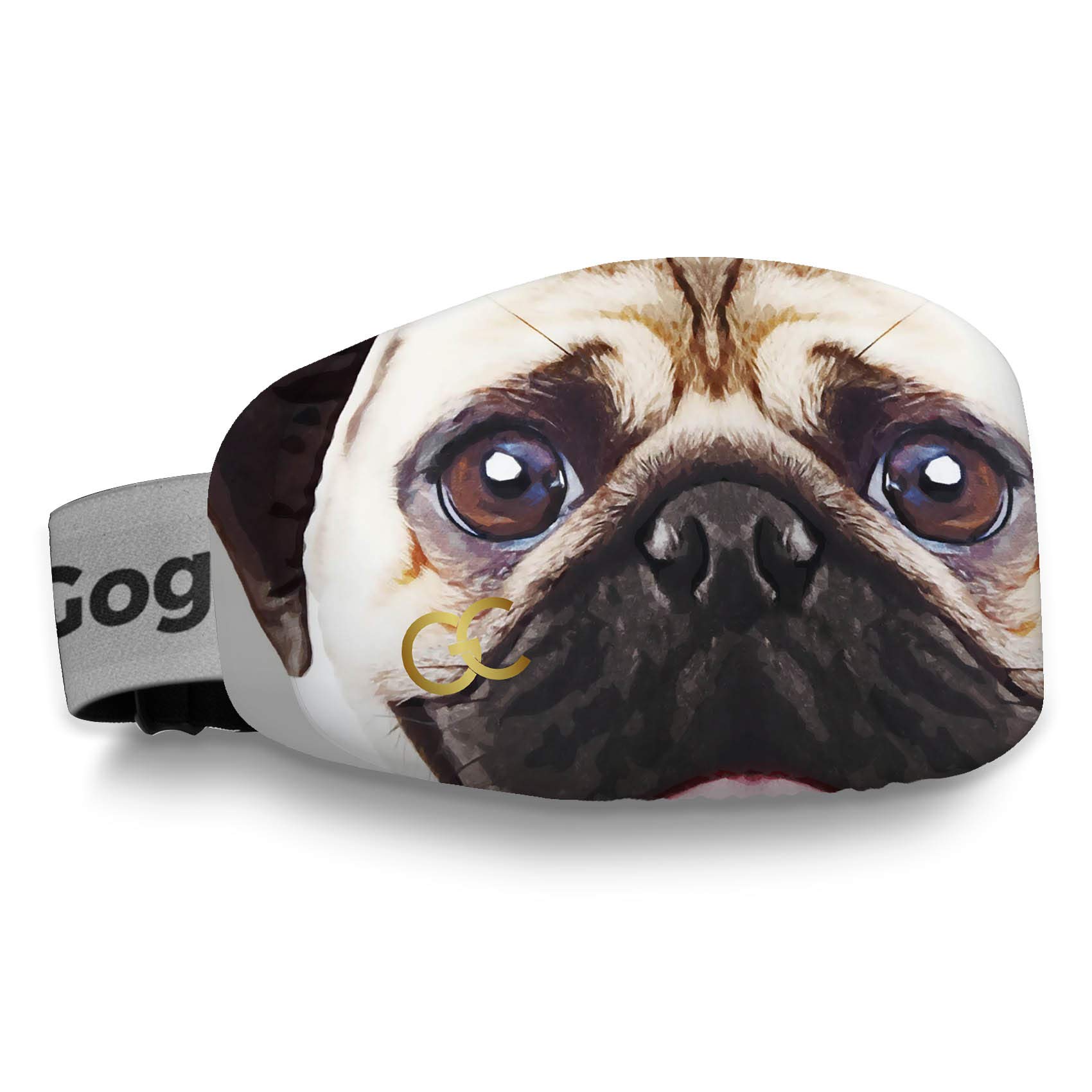 GogglesCover Ski Goggles Protective Cover, Protective Goggle Cover Portable, Ski Goggle Cover Sleeve Anti-Scratch, Ski Goggles Accessories, Ski Equipment, Pug Design