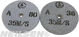 Neilsen 2x 150mm Bench Grinder Wheels Fine & Coarse A60 A36 Grinding Discs view 2