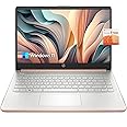 HP Latest Stream 14" HD Laptop, Intel Celeron Processor, 8GB Memory, 64GB eMMC Storage, Fast Charge, HDMI, Up to 11 Hours Long Battery Life, Office 365 1-Year, Win 11 S, Microfiber Bundle, Pink Gold